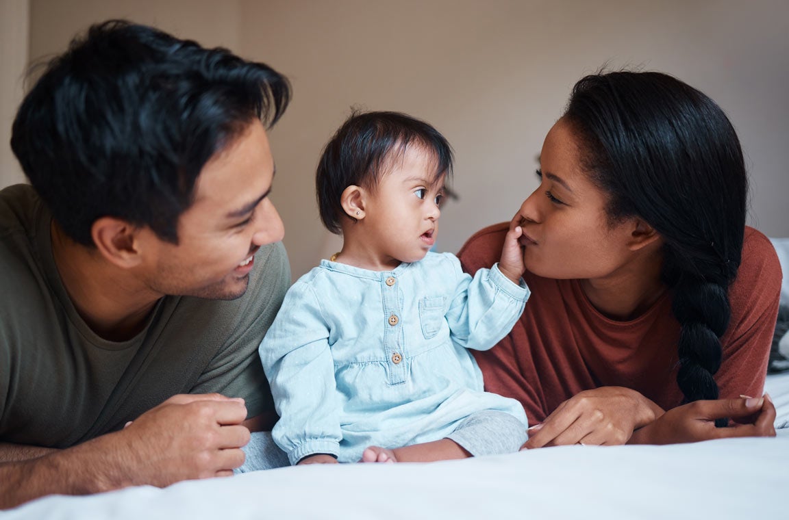 Couple with baby
